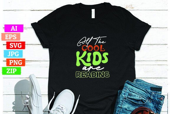 All the Cool Kids Are Reading: A Must-Have T-Shirt Design for Print on Demand Businesses