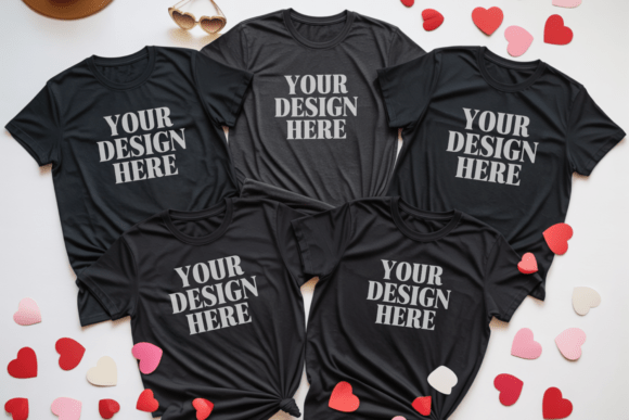 BC3001 Valentine Group T-shirt Mockup 45: A Versatile Tool for Creative Designers