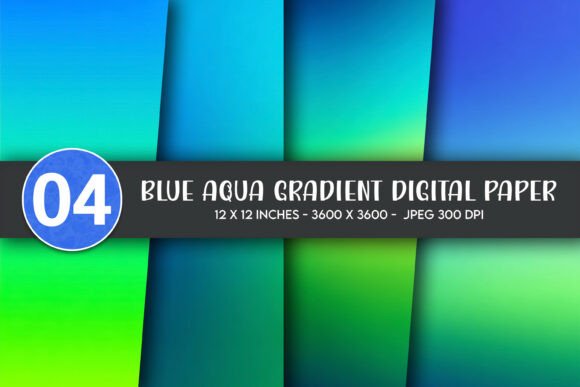 Blue Aqua Gradient Digital Paper: A Versatile Design Asset for Creative Projects