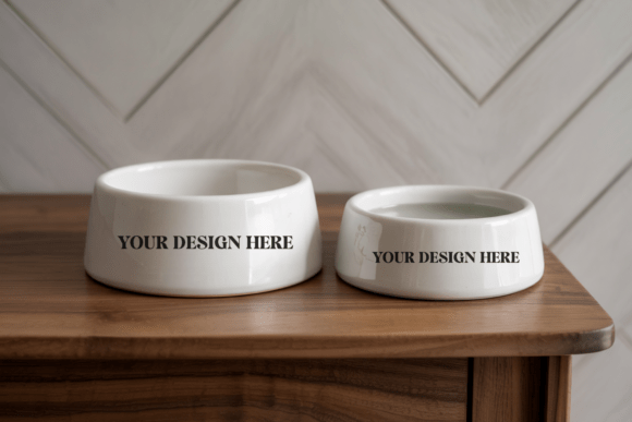 Cat Dog Bowl Mockup, Pet Bowl Mockup 13