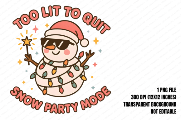 Cool Snowman Party Lights PNG: A Whimsical Addition to Your Creative Projects