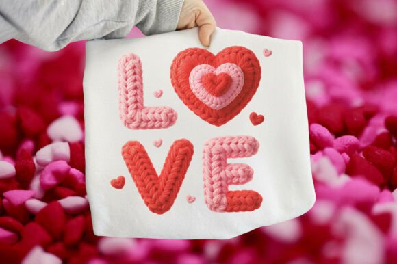 Crochet Love Valentine PNG: A Creative Resource for Modern Designers