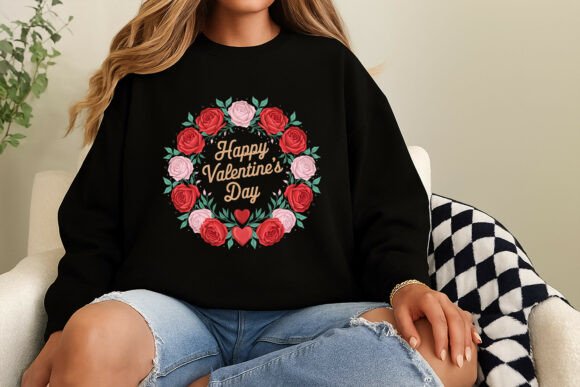 Elegant Valentine's Day Wreath with Rose