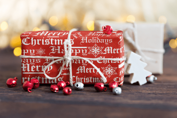 Festive Typography Wrapping Paper