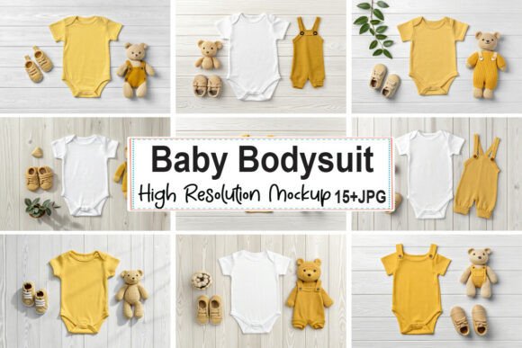 Free Baby Bodysuit Mockup Bundle 17