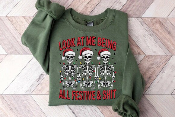 Funny Look at Me Being All Festive PNG