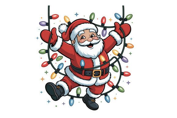 Funny Santa Claus Illustration