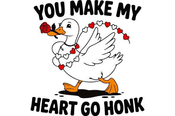 Funny Valentine Goose PNG: A Unique Digital Design for Creative Projects