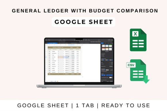 General Ledger with Budget Comparison