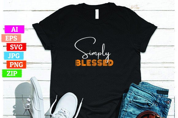 Simply Blessed T-Shirt Design