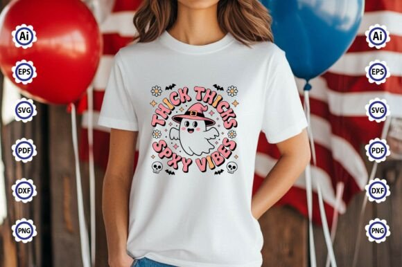 Thick Thicks Spxy Vibes PNG T-Shirt: A Creative Asset for Print-On-Demand Businesses