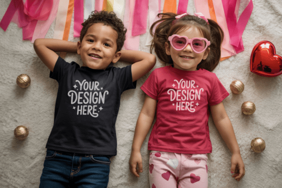Valentine BC3001T Kids T-shirt Mockup 49