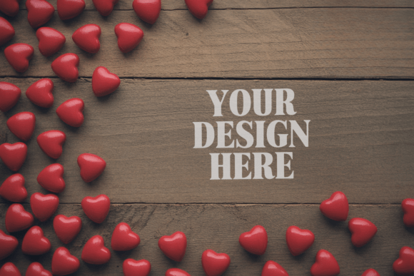 Valentine’s Day Flat Lay Heart Mockup 16: Elevate Your Design Game This Season